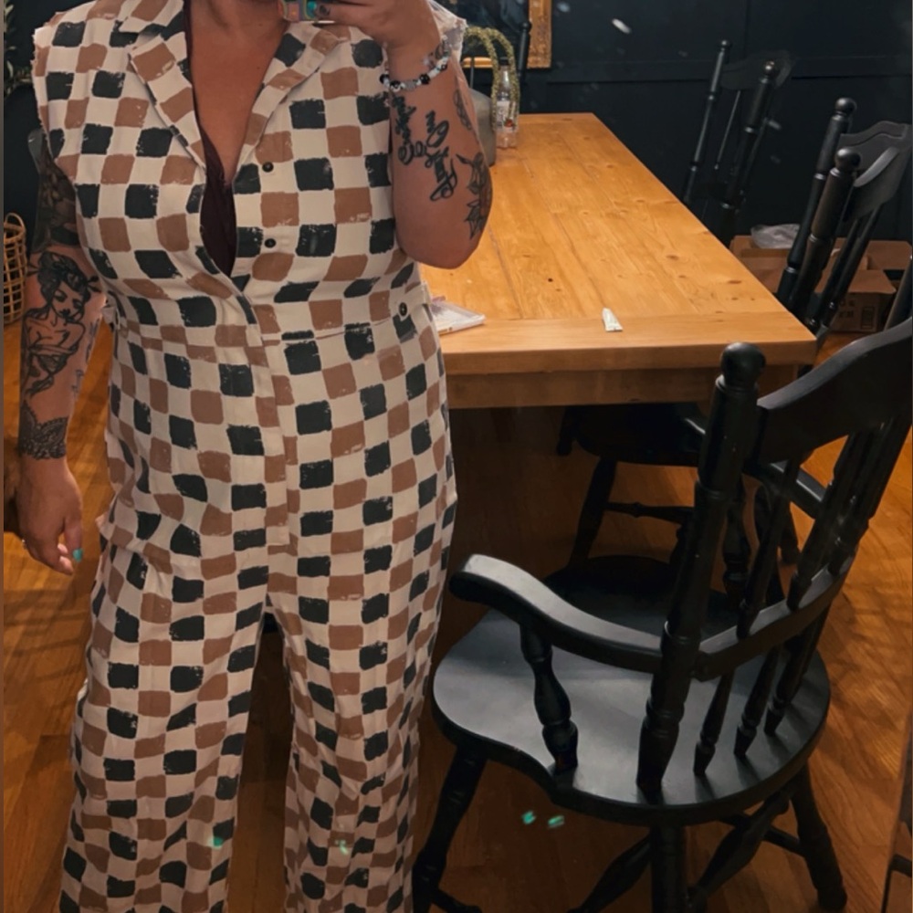 ASCOT + HART Checkered Jumpsuit